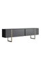 Hanah Home Conjunto de muebles de salón Luxe, Antracita y Oro